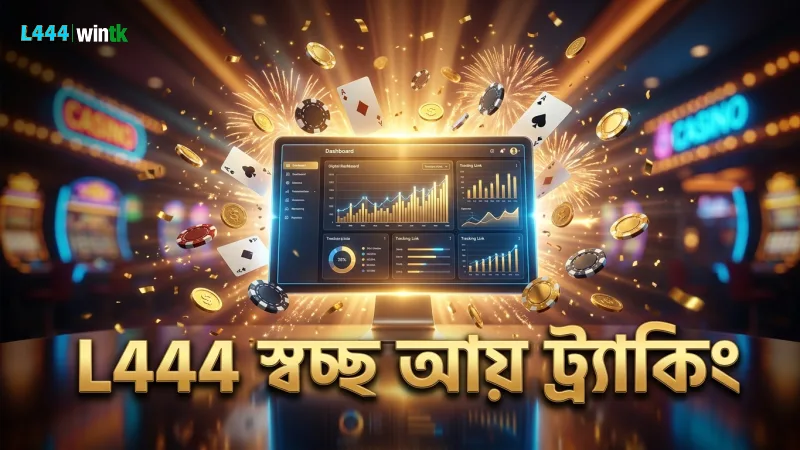 L444 ড্যাশবোর্ডে ট্র্যাকিং এবং আয়ের স্বচ্ছতা প্রদর্শিত।
